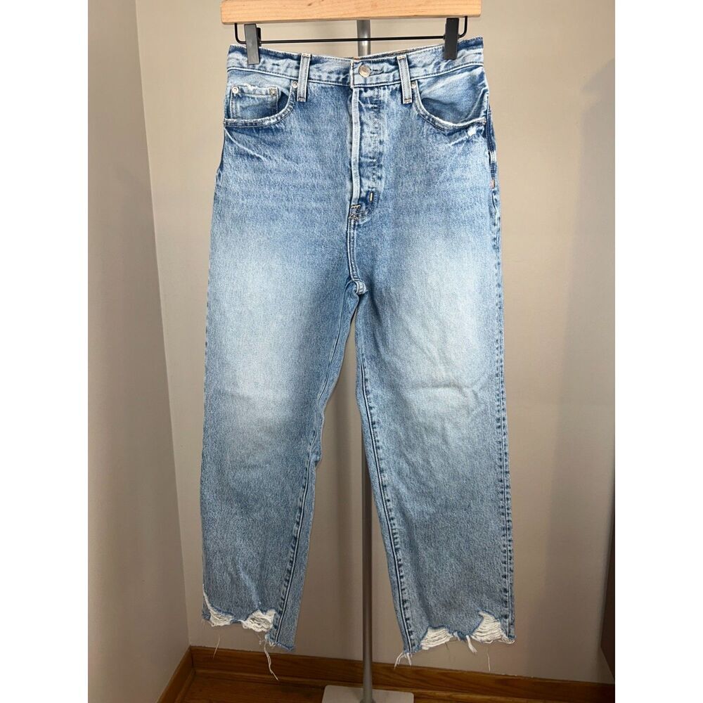 Pistola P6323TRI-Baj Cassie Super High Rise Straight Crop Jeans Baja Size 26